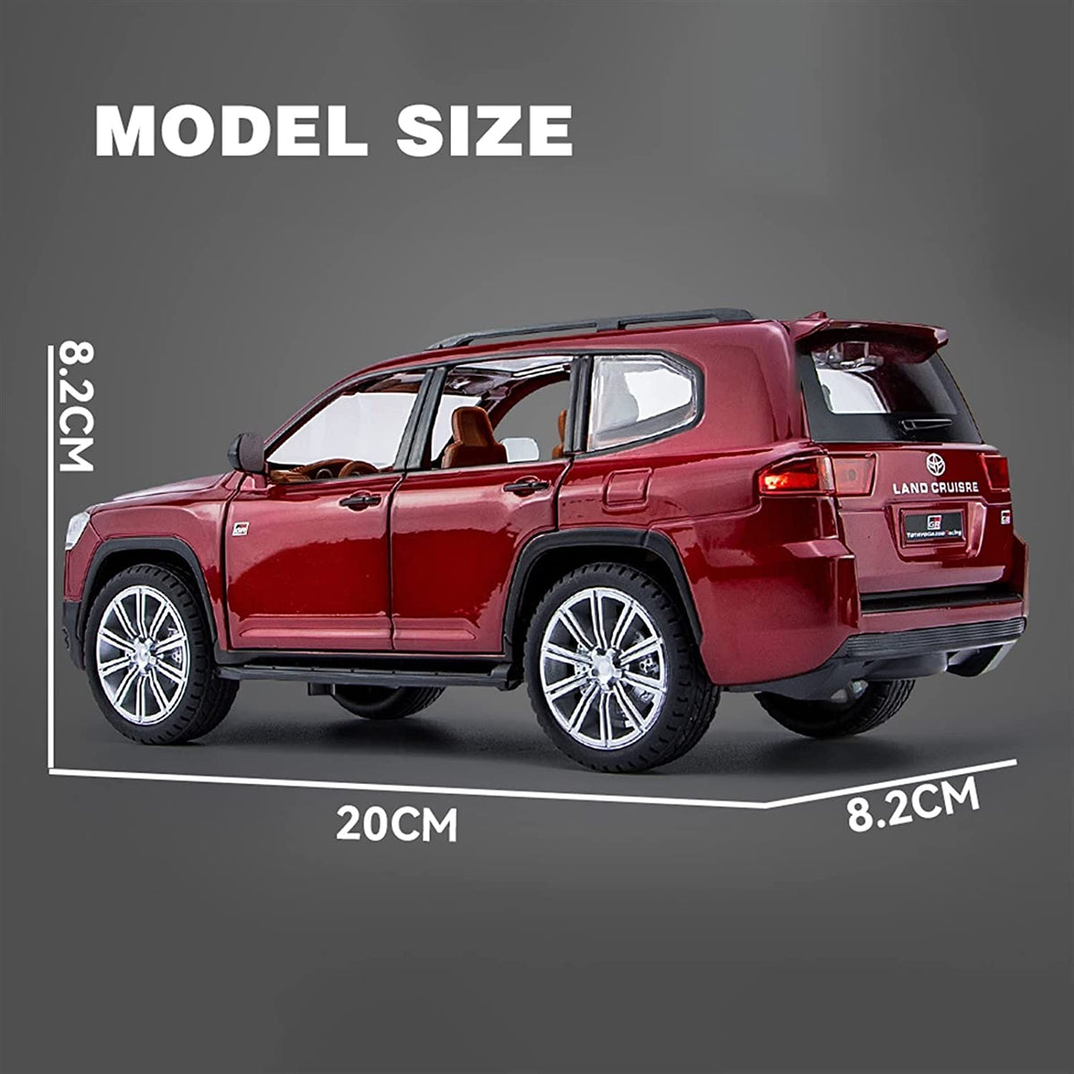 Toyota Land Cruiser Prado 1:24 diecast toy car wheel detail