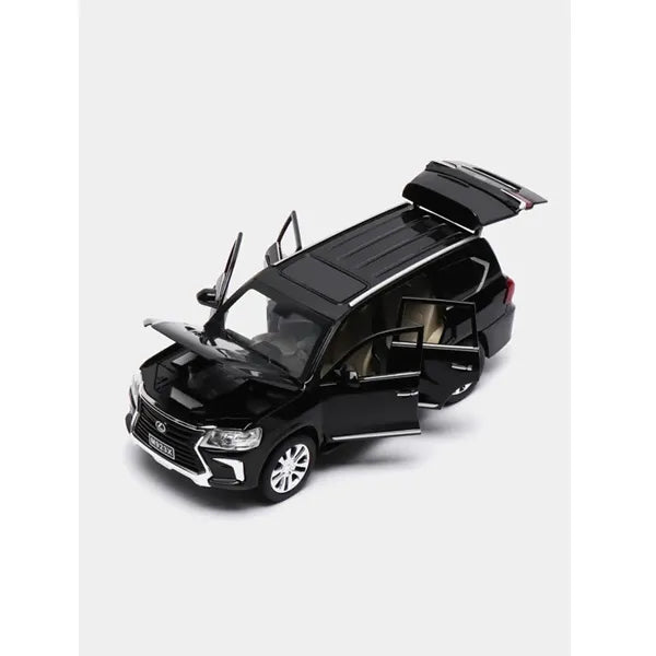 Lexus LX570 1:24 diecast toy car rear angle view