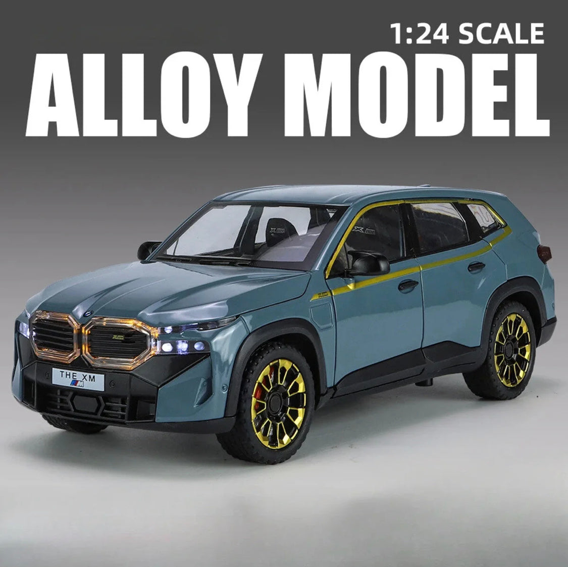 BMW XM 1:24 diecast toy car product detail view