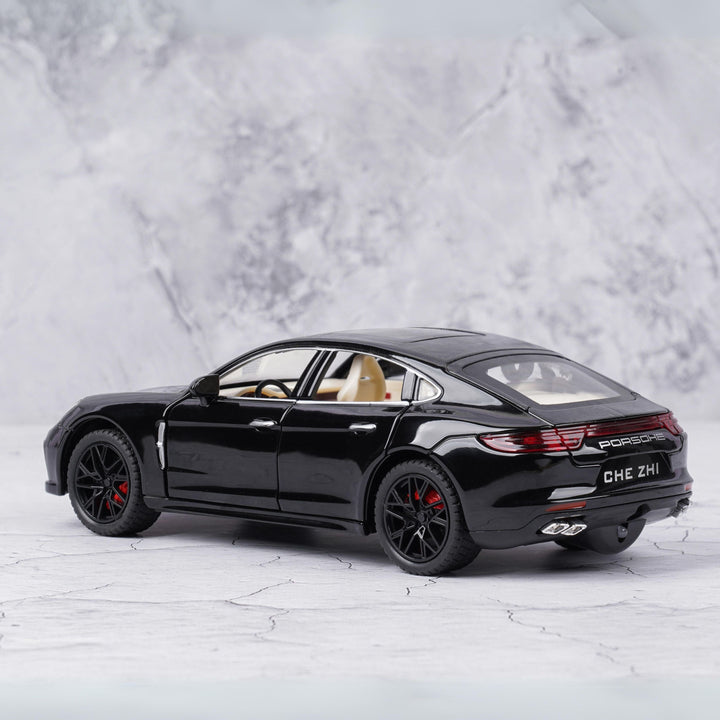 Porsche Panamera 1:24 diecast toy car rear angle view
