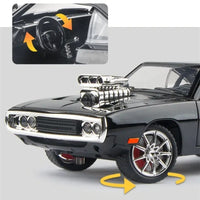 Dodge Charger 1:24 diecast toy car front angle view