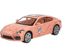 Porsche Panamera Gulf 1:24 diecast toy car side view