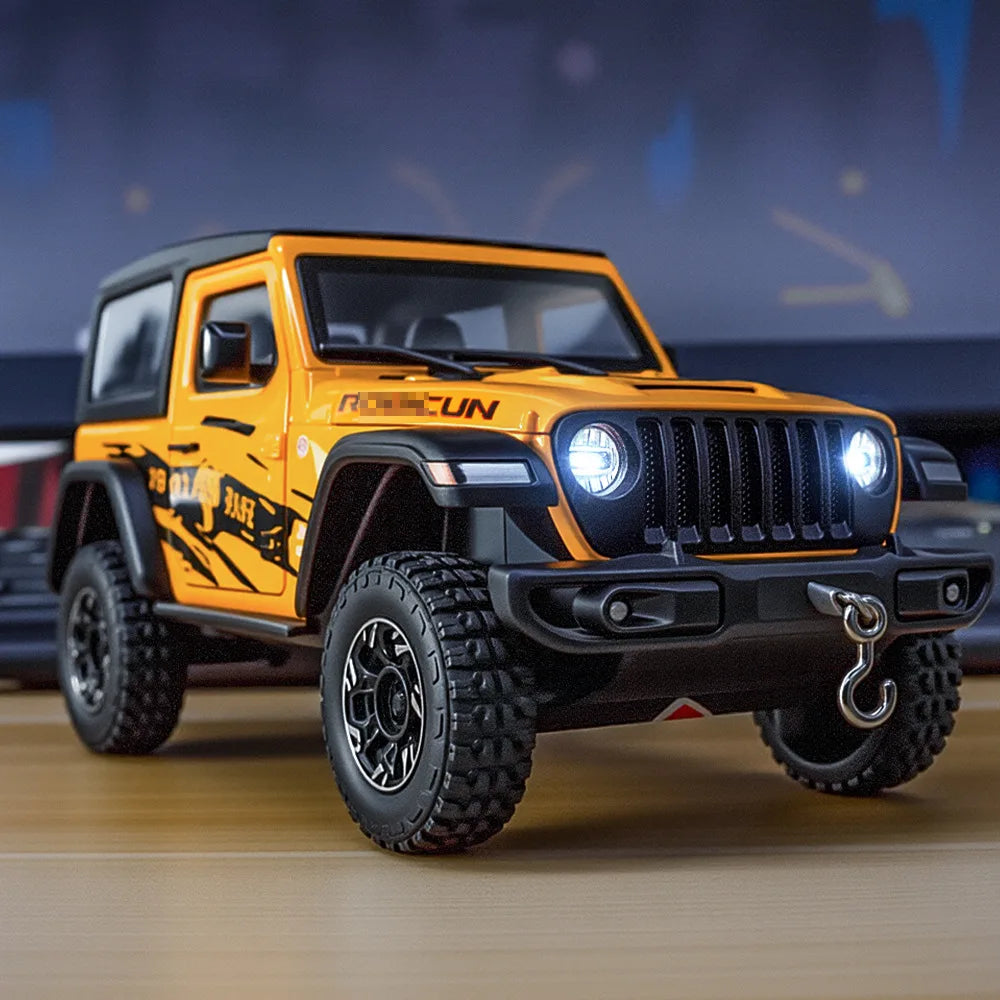 Jeep Wrangler Rubicon 1:24 diecast toy car side view