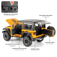 Jeep Wrangler Rubicon 1:24 diecast toy car top view