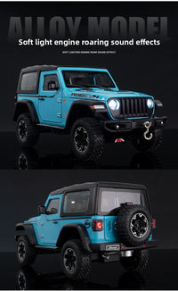 Jeep Wrangler Rubicon 1:24 diecast toy car product detail view