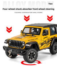 Jeep Wrangler Rubicon 1:24 diecast toy car wheel detail