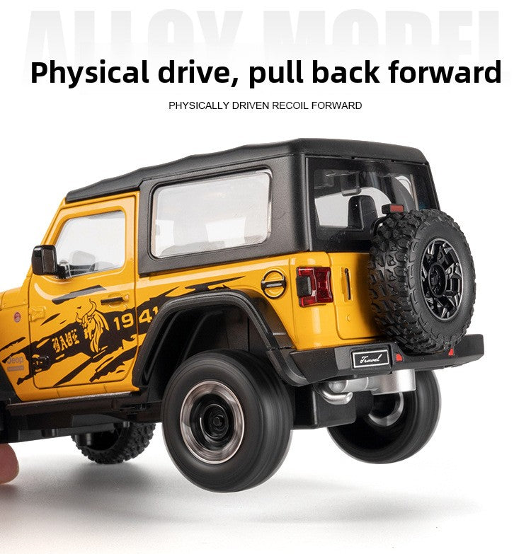 Jeep Wrangler Rubicon 1:24 diecast toy car display detail