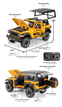 Jeep Wrangler Rubicon 1:24 diecast toy car product detail view