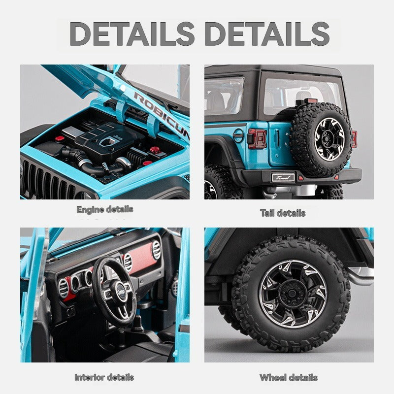Jeep Wrangler Rubicon 1:24 diecast toy car product detail view