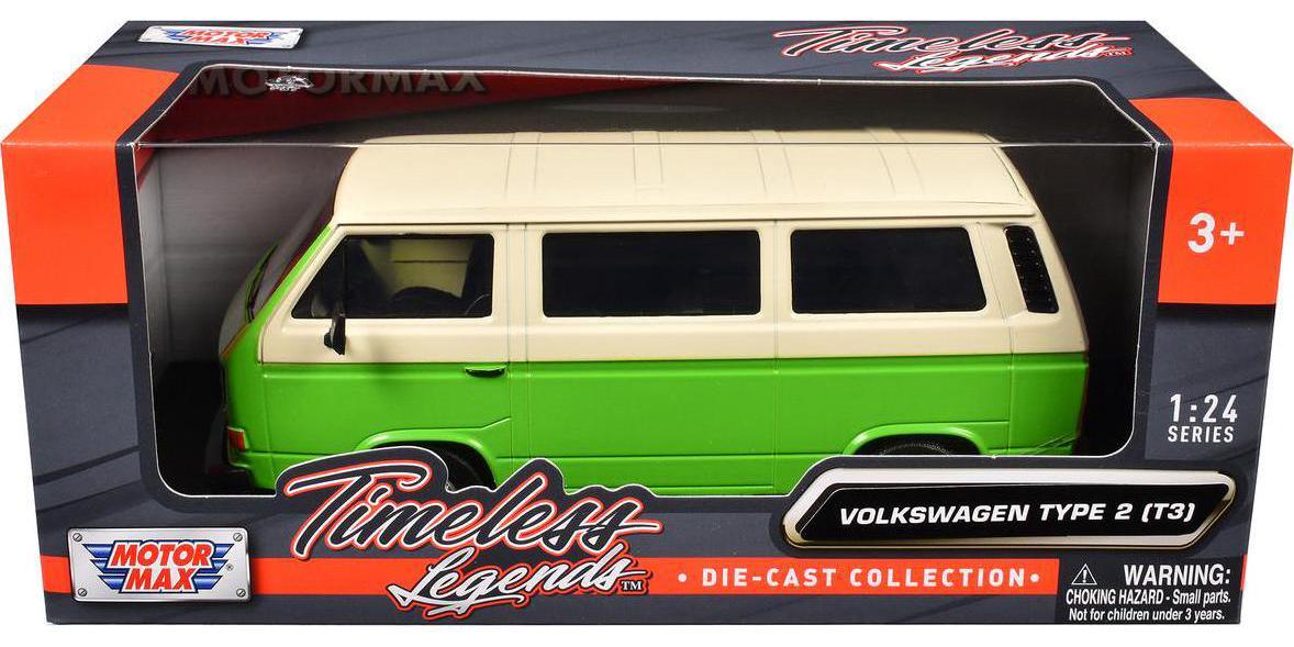 Volkswagen Type 2 Camper Van 1:24 diecast toy car opening detail