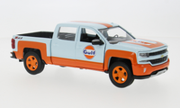 Chevrolet Silverado Z71 Gulf 1:24 diecast toy car side view