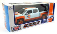 Chevrolet Silverado Z71 Gulf 1:24 diecast toy car top view