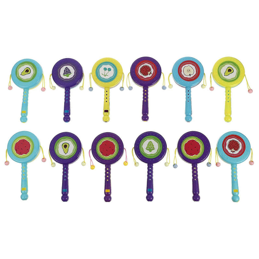 Colorful Rattle Drum Toy Set 12Pcs