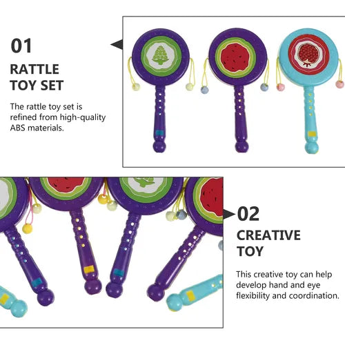 Colorful Rattle Drum Toy Set 12Pcs product image 4