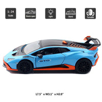 Lamborghini Huracan STO 1:24 diecast toy car rear angle view