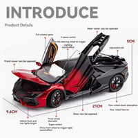Lamborghini Revuelto 1:24 diecast toy car top view