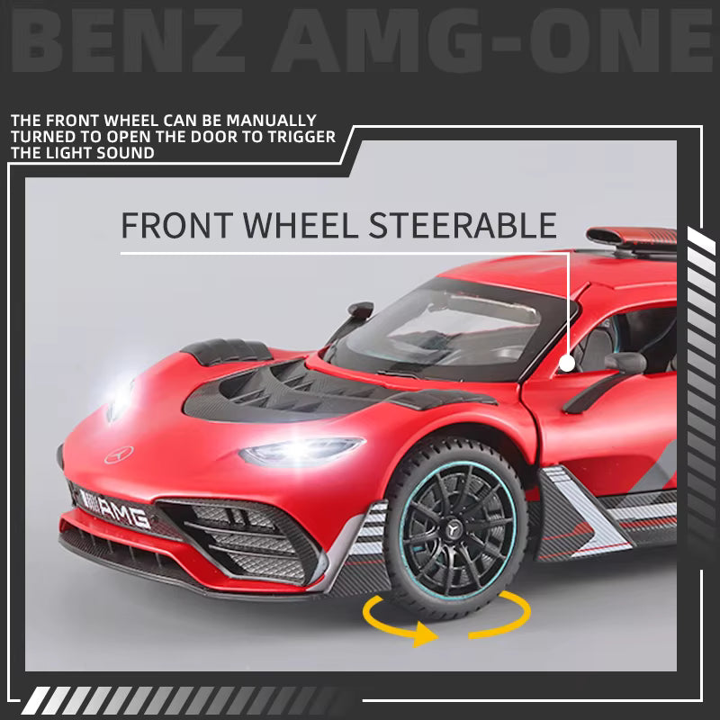 Mercedes-AMG ONE 1:24 diecast toy car opening detail