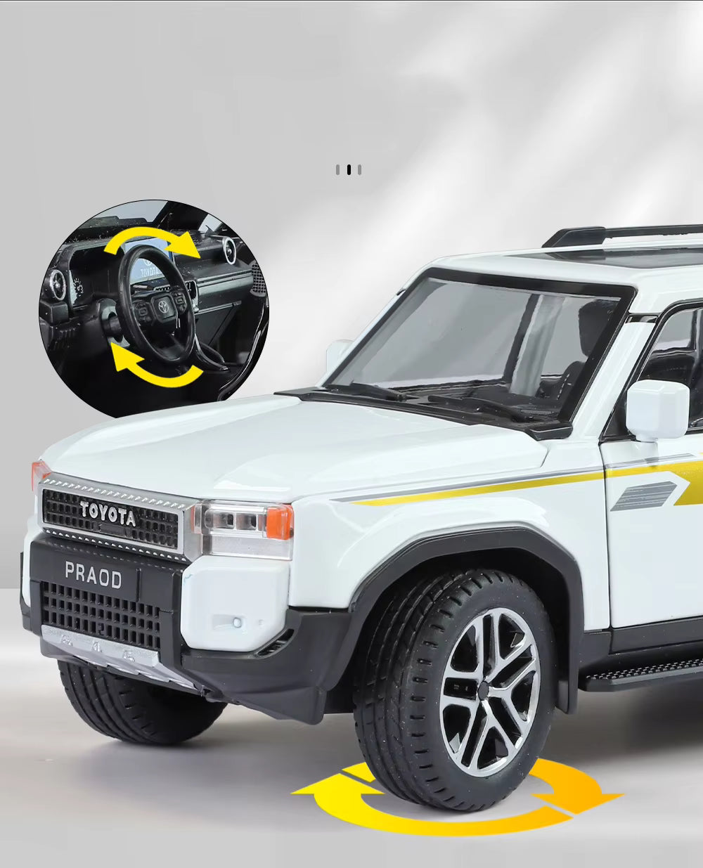Toyota Land Cruiser Prado LC250 1:24 diecast toy car display detail