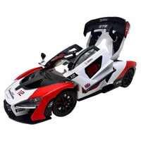 McLaren Senna GTR 1:24 diecast toy car front angle view