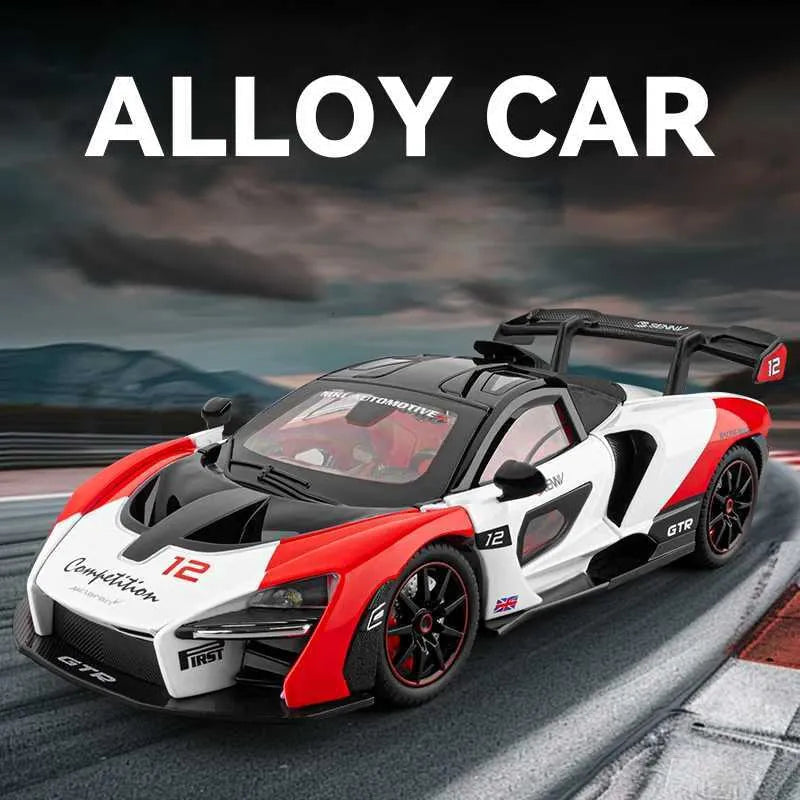 McLaren Senna GTR 1:24 diecast toy car top view