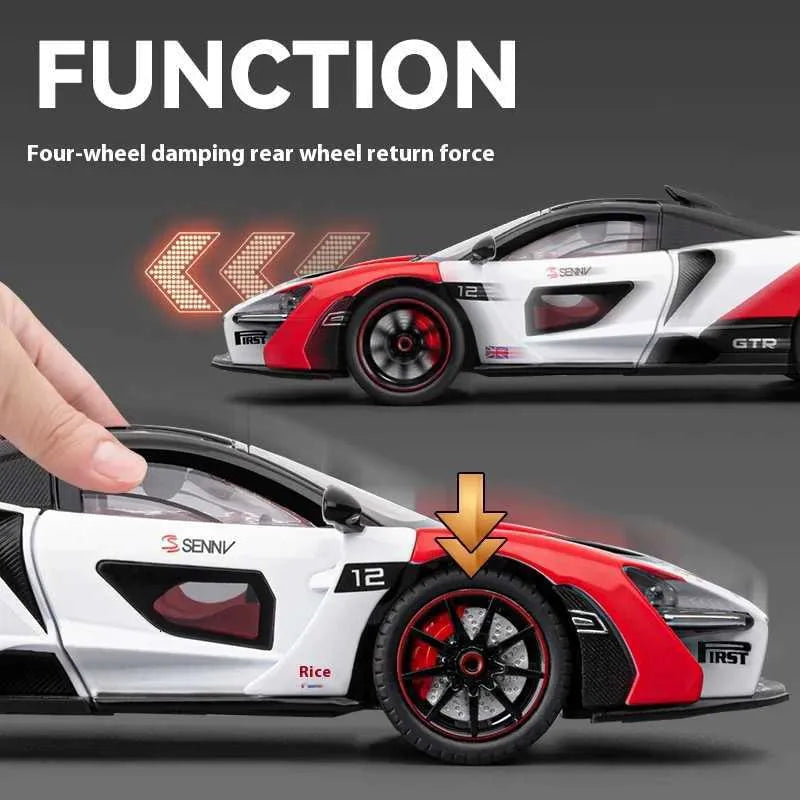 McLaren Senna GTR 1:24 diecast toy car display detail
