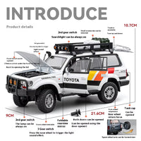 Toyota Land Cruiser LC80 1:24 diecast toy car front angle view