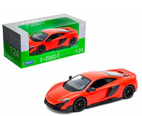 McLaren 675LT 2016 1:24 diecast toy car front angle view
