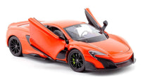 McLaren 675LT 2016 1:24 diecast toy car side view