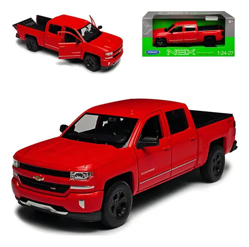Chevrolet Silverado Red 1:24 Diecast Toy Truck product image 8
