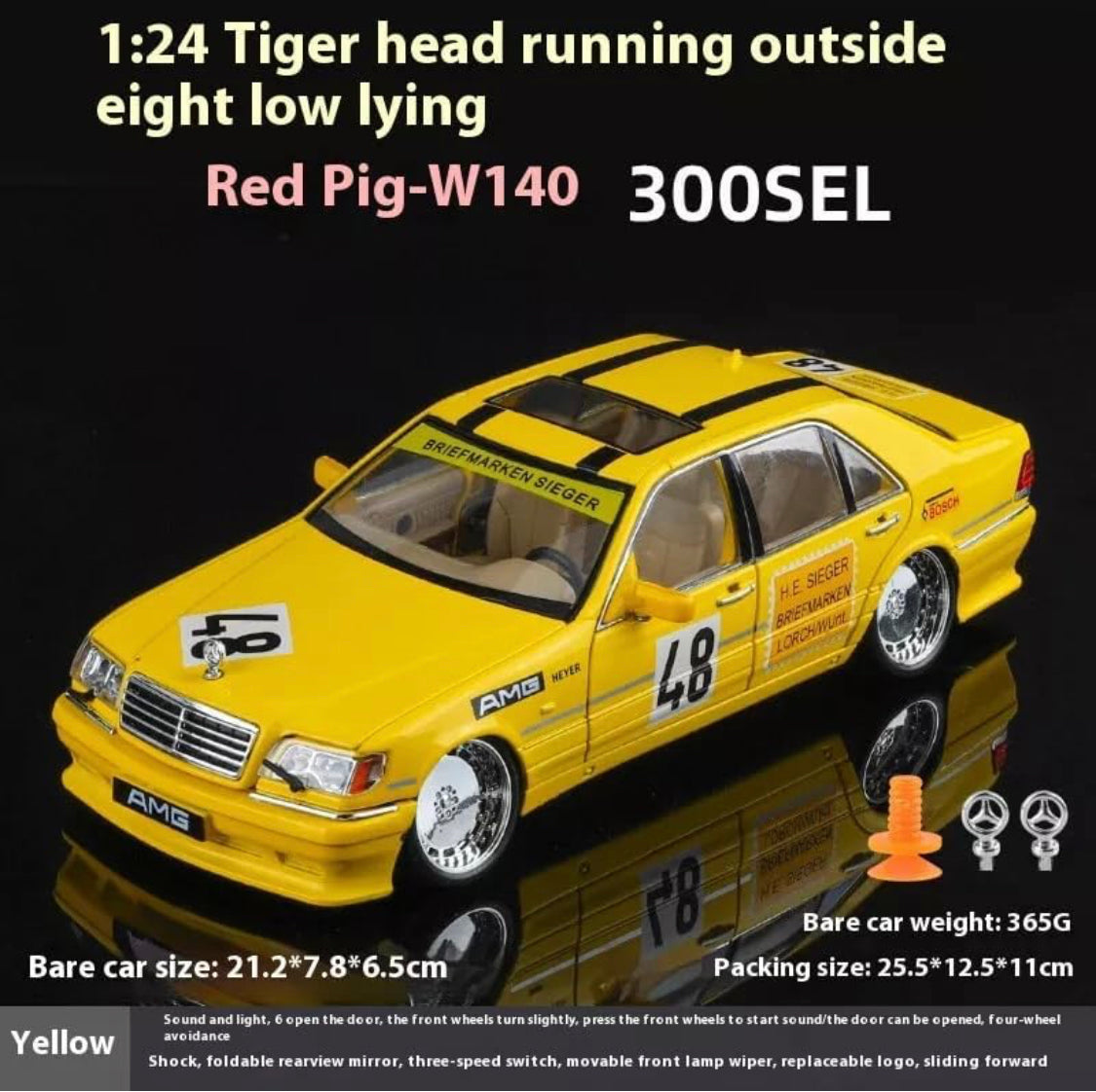 Mercedes-Benz W140 S320 Modified Edition 1:24 Die-Cast Model image 10