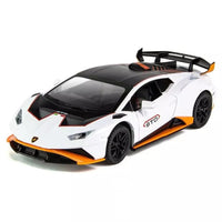 Lamborghini Huracan STO 1:24 diecast toy car front angle view