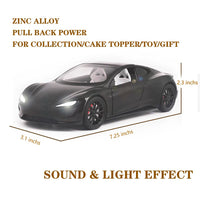 Tesla Roadster 1:24 Diecast Toy Car product image 3