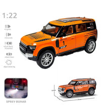 Land Rover Defender 1:24 diecast toy car rear angle view