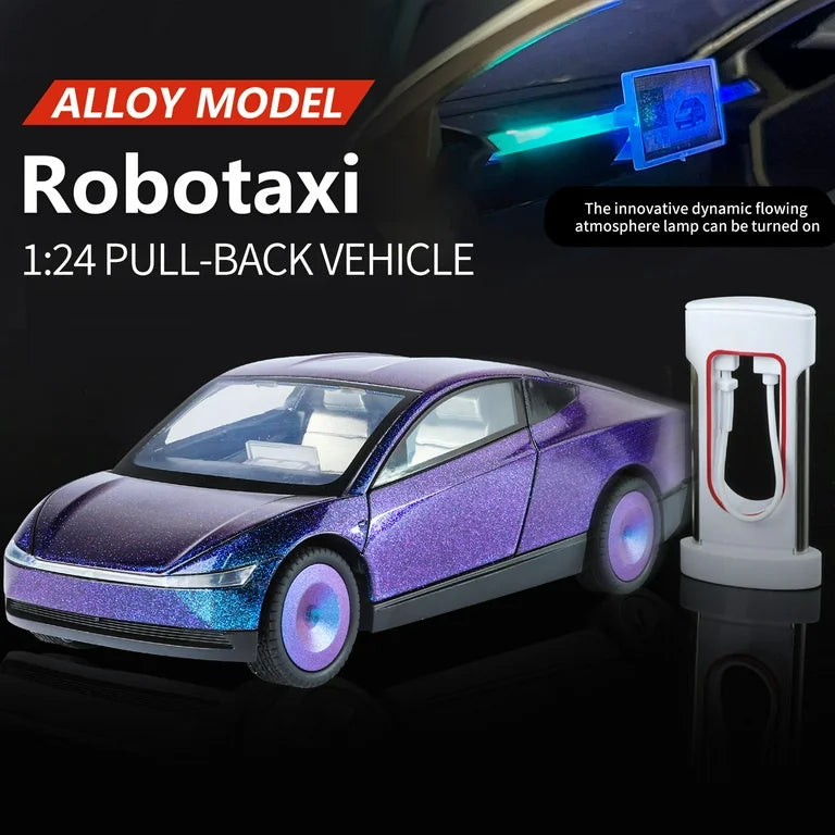Tesla Cybercab 1:24 diecast toy car packaging view