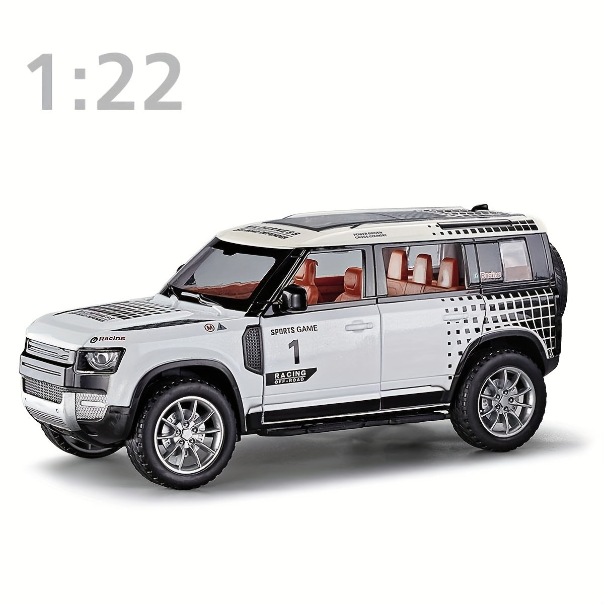 Land Rover Defender 1:24 diecast toy car display detail