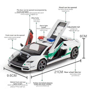 Lamborghini Police 800 1:24 Diecast Toy Car product image 3