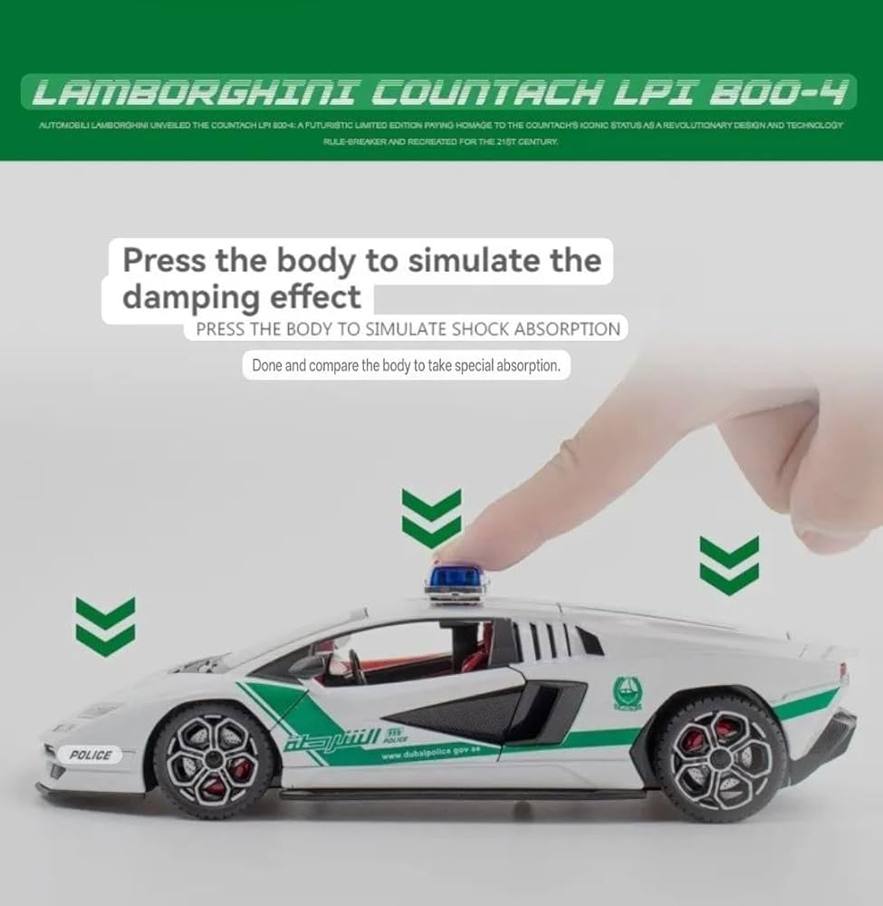 Lamborghini Police 800 1:24 Diecast Toy Car product image 4
