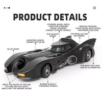 Superhero-Style Black Car 1:24 Diecast Toy Car product image 3