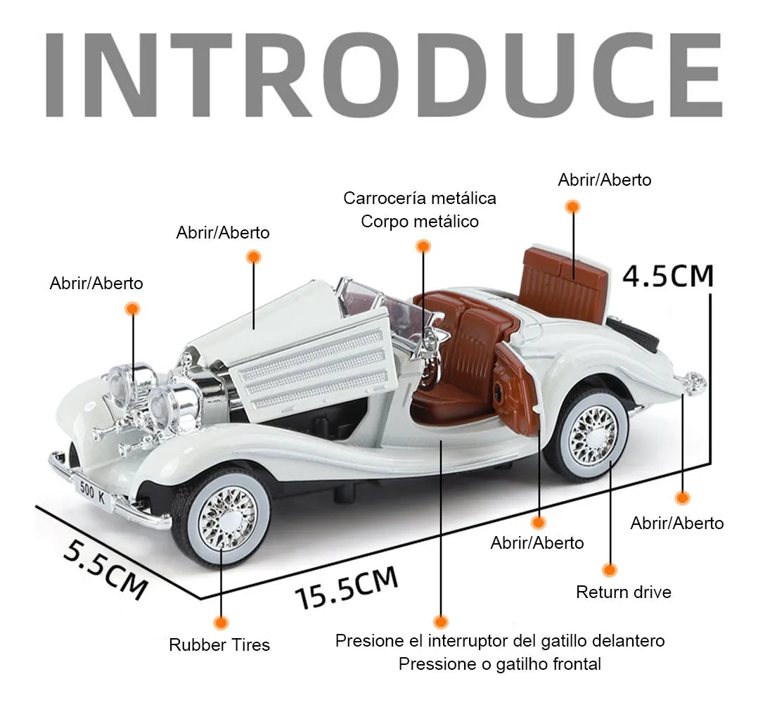 Mercedes Benz 500k 1:24 Diecast Toy Car product image 2