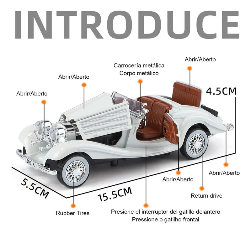 Mercedes Benz 500k 1:24 Diecast Toy Car product image 2