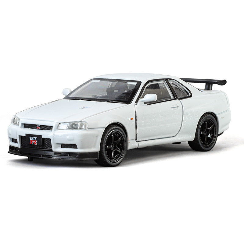 Nissan GT-R R34 1:24 diecast toy car opening detail