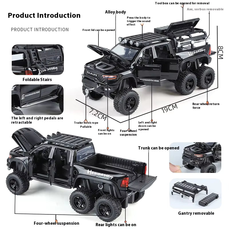 Dodge Ram Mammoth 1:24 Diecast Toy Truck product image 10