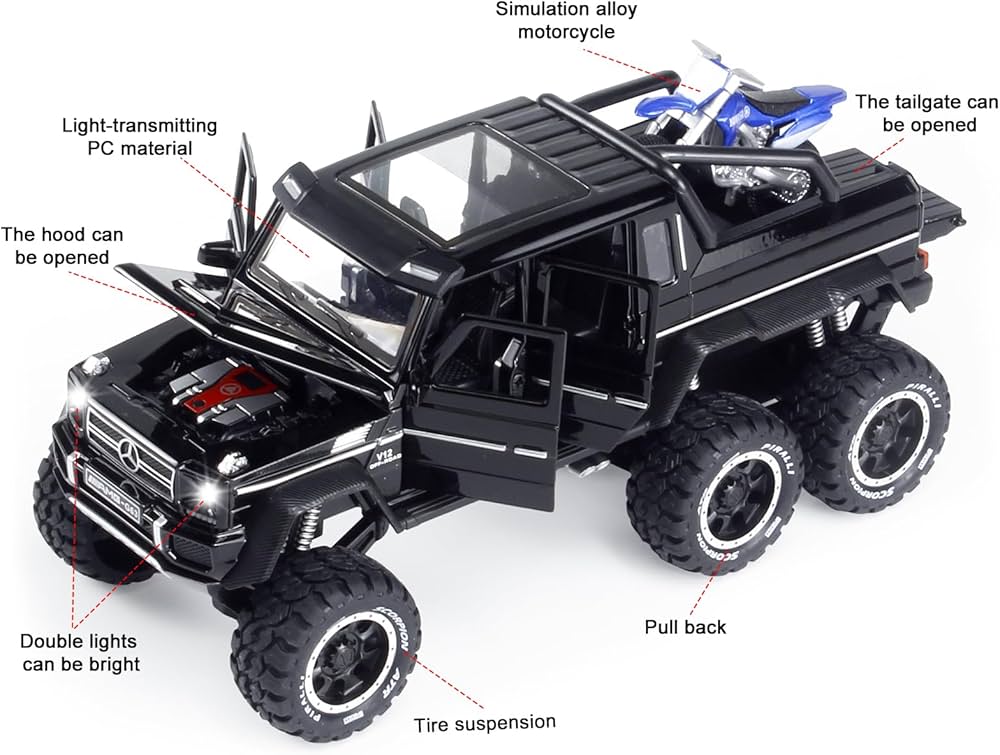 Mercedes-Benz G63 AMG 6x6 1:24 Diecast Toy Truck product image 4