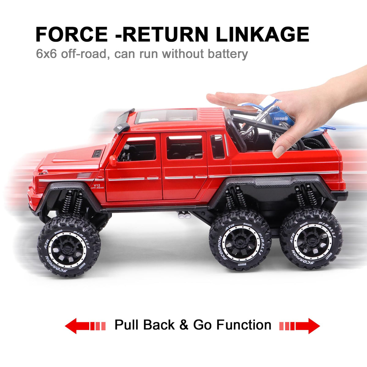 Mercedes-Benz G63 AMG 6x6 1:24 Diecast Toy Truck product image 6