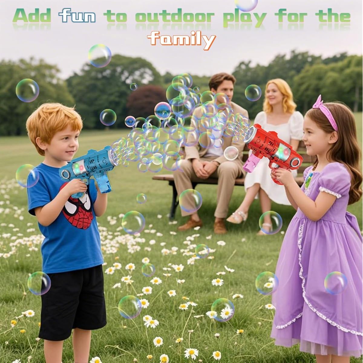 High-Output Automatic Light-Up Bubble Gun image 5