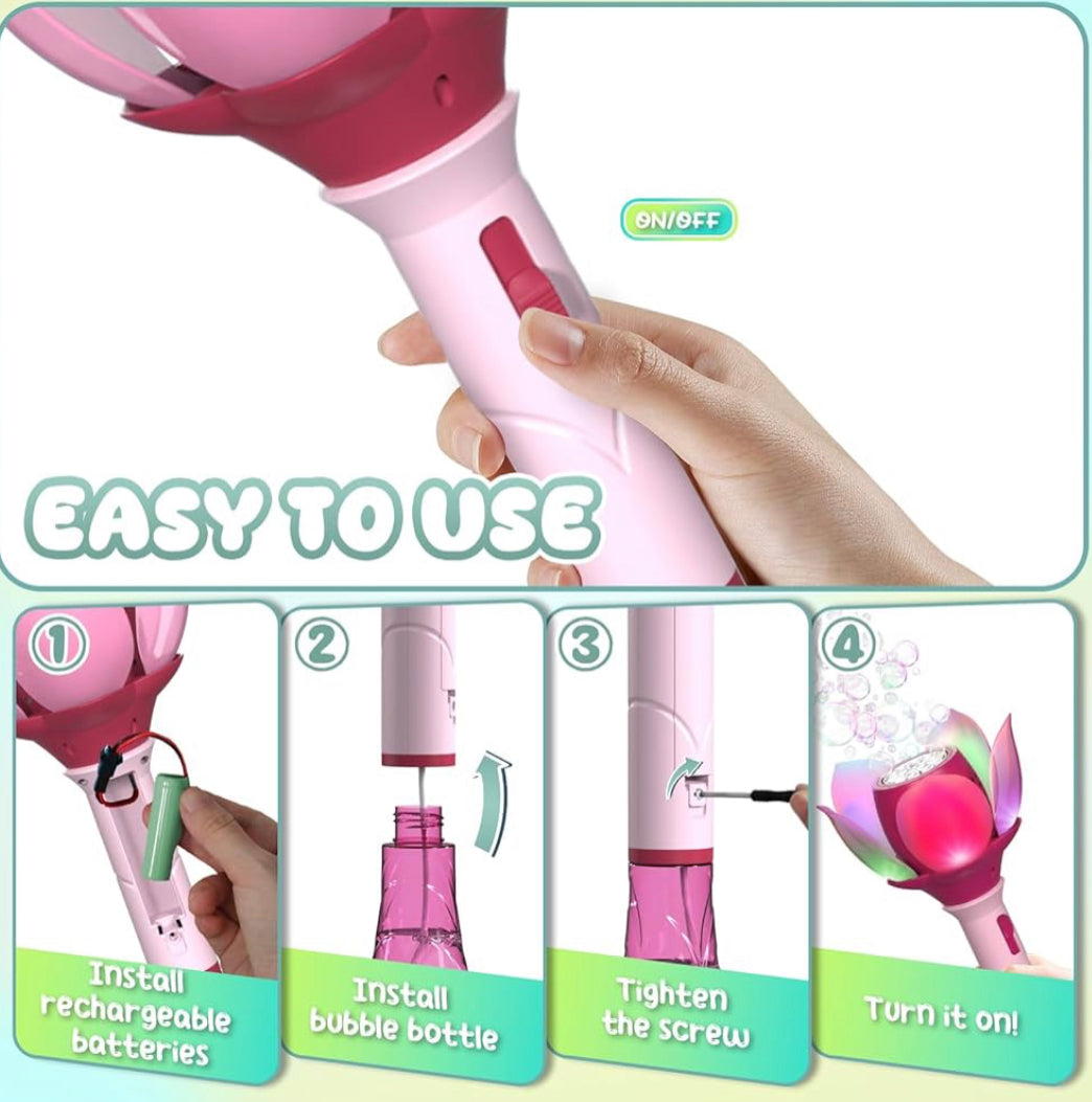 Flower-Themed Electronic Bubble Wand image 7