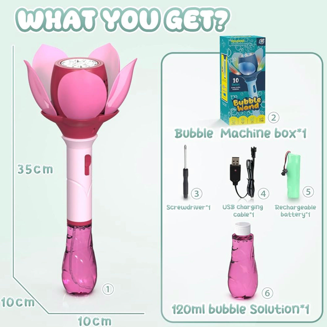 Flower-Themed Electronic Bubble Wand image 8
