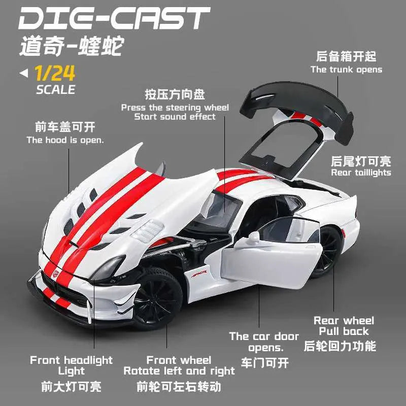 Dodge Viper 1:24 Diecast Toy Car product image 4