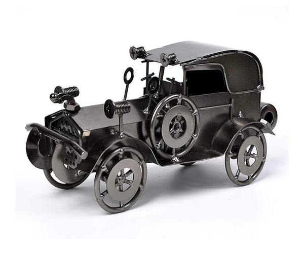 Handcrafted Antique Metal Vehicle image 1
