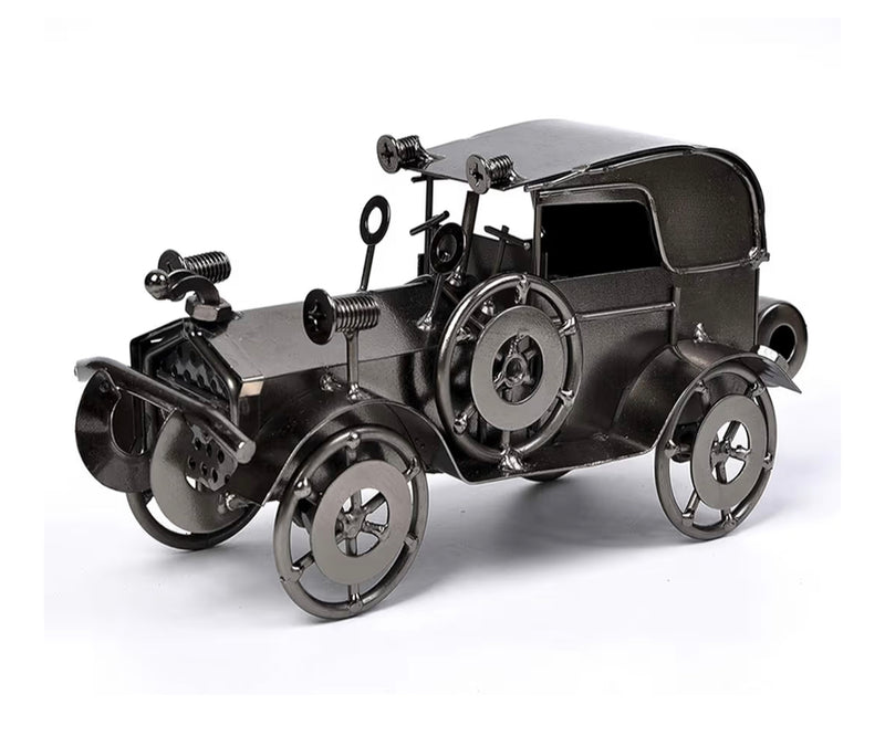 Handcrafted Antique Metal Vehicle image 1